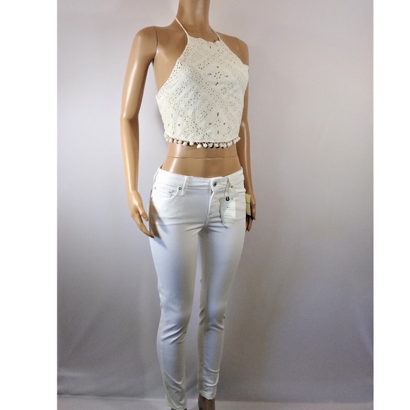 American Eagle Half White Outfitters Crop Top - Picture 4 of 4